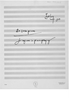Пятьдесят пьес для начинающих пианистов: Тетрадь I (манускрипт) by Эрнст Леви