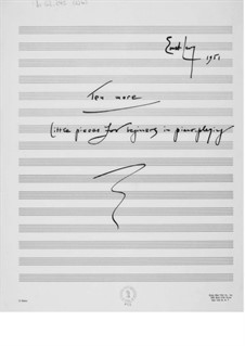 Пятьдесят пьес для начинающих пианистов: Тетрадь II (манускрипт) by Эрнст Леви