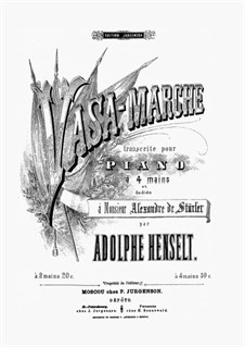 Vasa-Marsch: Для фортепиано в 4 руки by Адольф фон Хенсельт