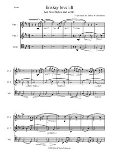 Eriskay love lilt (Vair Mio): For two flutes and cello by folklore