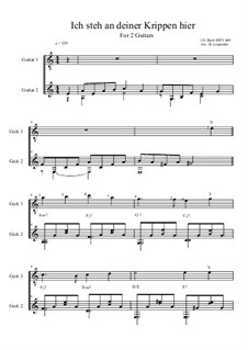 Ich steh an deiner Krippen hier, BWV 469: Für zwei Gitarren by Иоганн Себастьян Бах