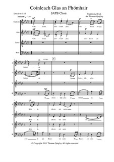 Coinleach Glas an Fhomhair: SATB choir by folklore