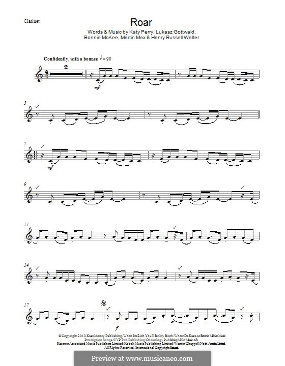 Instrumental version: Для кларнета by Bonnie McKee, Katy Perry, Lukas Gottwald, Max Martin, Henry Russell Walter