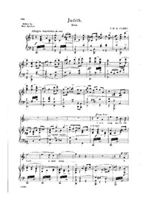 Judith: I Will Sing Unto the Lord a New Song by Чарльз Губерт Гастингс Парри