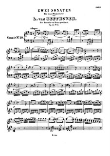 Соната для фортепиано No.10, Op.14 No.2: Для одного исполнителя by Людвиг ван Бетховен