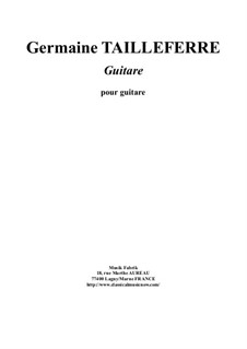 Guitare for guitar: Guitare for guitar by Germaine Tailleferre