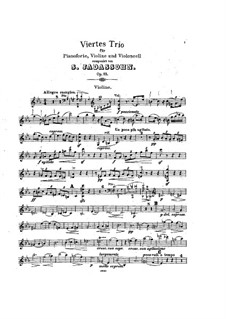 Фортепианное трио No.4 до минор, Op.85: Партия скрипки by Саломон Ядассон