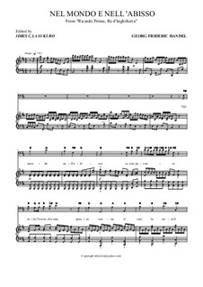 Ричард Первый, король Англии, HWV 23: Nel mondo e nell 'abisso, for baritone and piano by Георг Фридрих Гендель