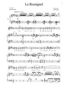 Соловей: Для голоса и фортепиано by Камиль Сен-Санс