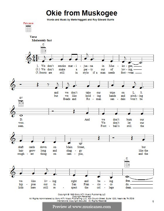 Okie from Muskogee: Для укулеле by Roy Edward Burris