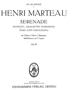 Серенада для духовых инструментов, Op.20: Партия I флейты by Анри Марто