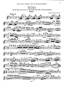 Эхо для флейты, корнета и фортепиано, Op.40: Партия флейты by Эрнест Кёлер