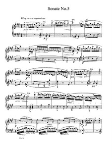 Шесть сонат, Op.25: Соната No.5 by Муцио Клементи
