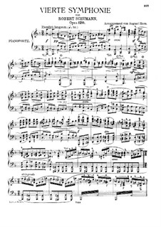 Симфония No.4 ре минор, Op.120: Версия для фортепиано by Роберт Шуман