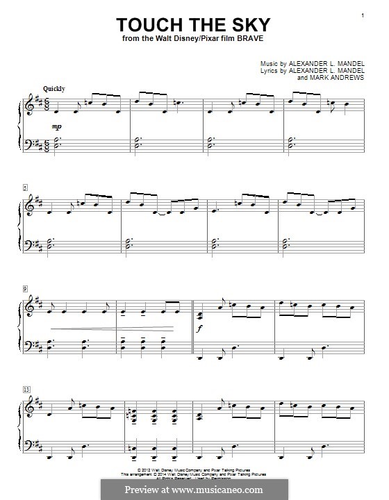 Touch The Sky (from Brave): Для фортепиано by Alexander L. Mandel