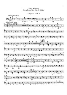 Симфония No.3 ре мажор, D.200: Партия литавр by Франц Шуберт