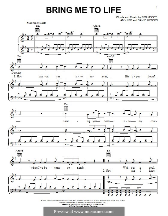 Песня бринг ми ту лайф. Bring me to Life Ноты. Evanescence bring me to Life Ноты. Evanescence bring me to Life гитара. Bring me to Life на гитаре.