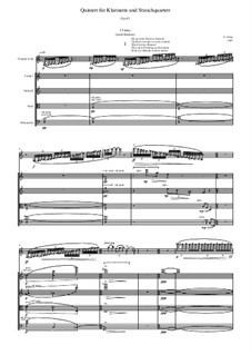 Quintett für Klarinette und Streichquartett, Op.43: Quintett für Klarinette und Streichquartett by Евгений Оркин