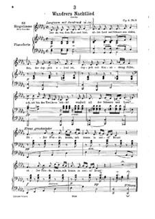 Ночная песня странника I, D.224 Op.4 No.3: Для низкого голоса и фортепиано by Франц Шуберт