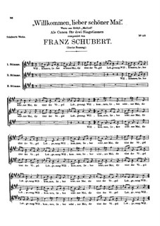 Willkommen, lieber schöner Mai, D.244: Вторая версия by Франц Шуберт