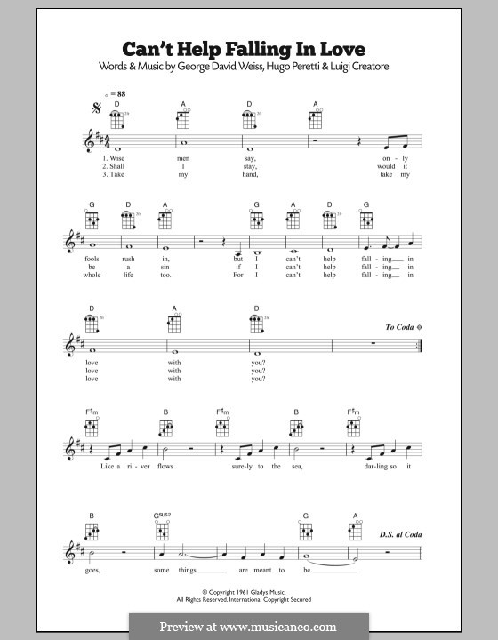 Instrumental version: For ukulele (UB40) by George David Weiss, Hugo Peretti, Luigi Creatore