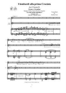 Ломбардцы в первом крестовом походе: La mia letizia infondere, for soprano, tenor and piano, CSGV13 by Джузеппе Верди