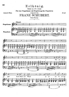 Лесной царь, D.328 Op.1: Для голоса и фортепиано - Вторая версия by Франц Шуберт