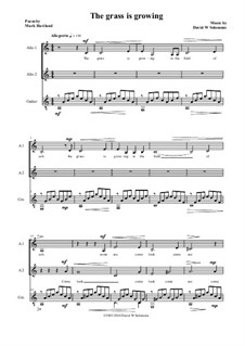 The grass is growing: For 2 altos and guitar by Дэвид Соломонс