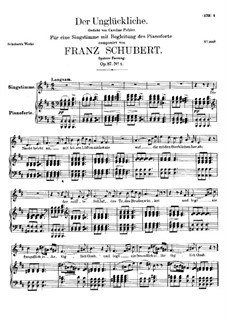 Der Unglückliche (The Unhappy One), D.713 Op.87 No.1: Second version by Франц Шуберт