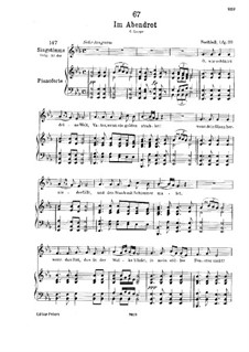 Im Abendrot (In the Glow of Evening), D.799: Для низкого голоса и фортепиано by Франц Шуберт