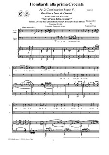 Ломбардцы в первом крестовом походе: Sei tu l'uom della caverna?, for tenor, bass, choir STB and piano, CSGV16 by Джузеппе Верди