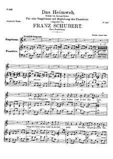 Das Heimweh, D.851 Op.79 No.1: Первая версия by Франц Шуберт