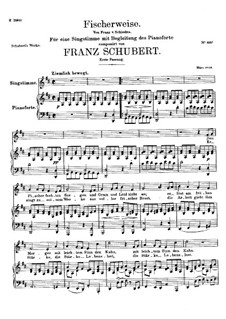 Fischerweise (Fisherman's Ditty), D.881 Op.96 No.4: Первая версия by Франц Шуберт