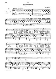 Fischerweise (Fisherman's Ditty), D.881 Op.96 No.4: Клавир с вокальной партией by Франц Шуберт
