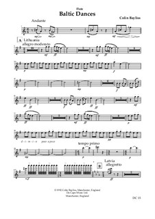 Baltic Dances, B28: Separate parts by Colin Bayliss