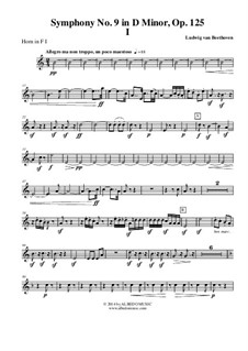 Часть I: Horn in F 1 (Transposed Part) by Людвиг ван Бетховен