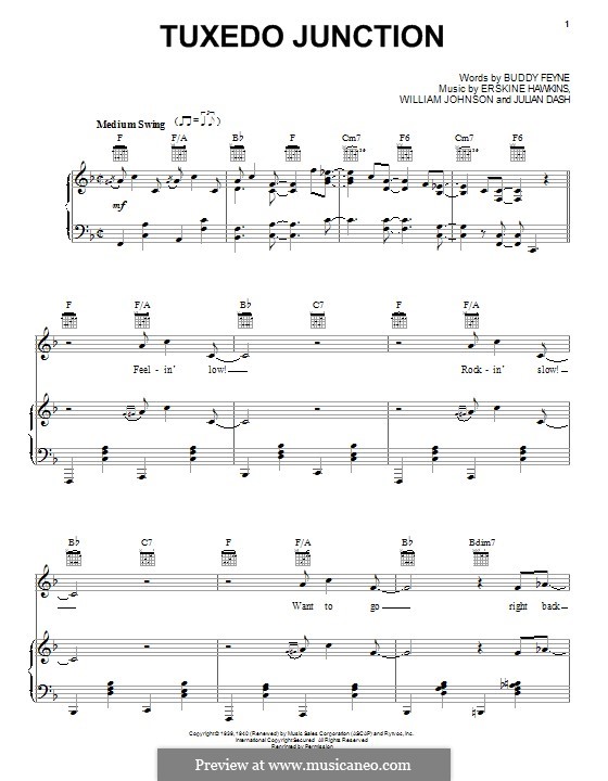 Tuxedo Junction: Для голоса и фортепиано (или гитары) by Buddy Feyne, Erskine Hawkins, Julian Dash, William Johnson
