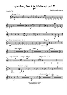 Часть IV: Horn in F 2 (Transposed Part) by Людвиг ван Бетховен