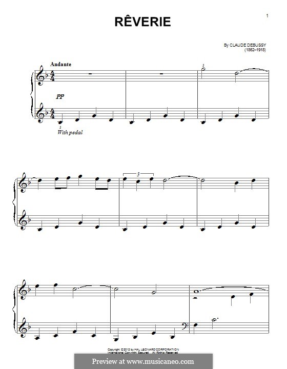 Rêverie, L.68: Для фортепиано by Клод Дебюсси