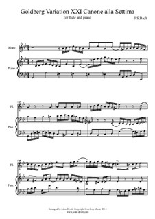 Вариации Гольдберга, BWV 988: Аранжировка для флейты и фортепиано by Иоганн Себастьян Бах