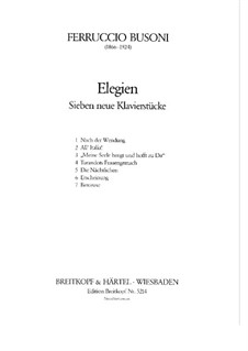 Семь элегий для фортепиано, BV 249: No.1 After the Turning by Ферруччо Бузони