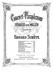Концертный парафраз на тему вальса 'Утренние листки' И. Штрауса: Концертный парафраз на тему вальса 'Утренние листки' И. Штрауса by Эдуард Шютт
