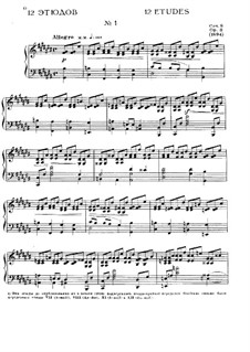 Двенадцать этюдов, Op.8: Этюд No.1 by Александр Скрябин