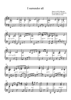 Всё Иисусу отдаю я: For gospel jazz piano by Winfield Scott Weeden