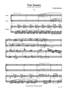 Trio Sonata for flute, oboe and piano, B49: Trio Sonata for flute, oboe and piano by Colin Bayliss