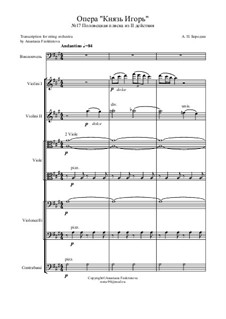 Половецкие пляски: Переложение для струнного оркестра by Александр Бородин