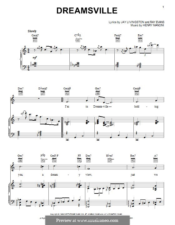 Dreamsville: Для голоса и фортепиано (или гитары) by Henry Mancini