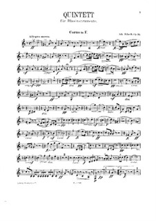 Квинтет для духовых инструментов соль минор, Op.14: Партия валторны by Иоганн Собек