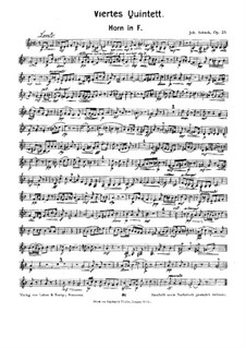 Квинтет для духовых инструментов си-бемоль мажор, Op.23 No.4: Партия валторны by Иоганн Собек