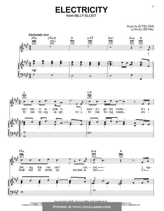 Electricity: Для голоса и фортепиано (или гитары) by Elton John